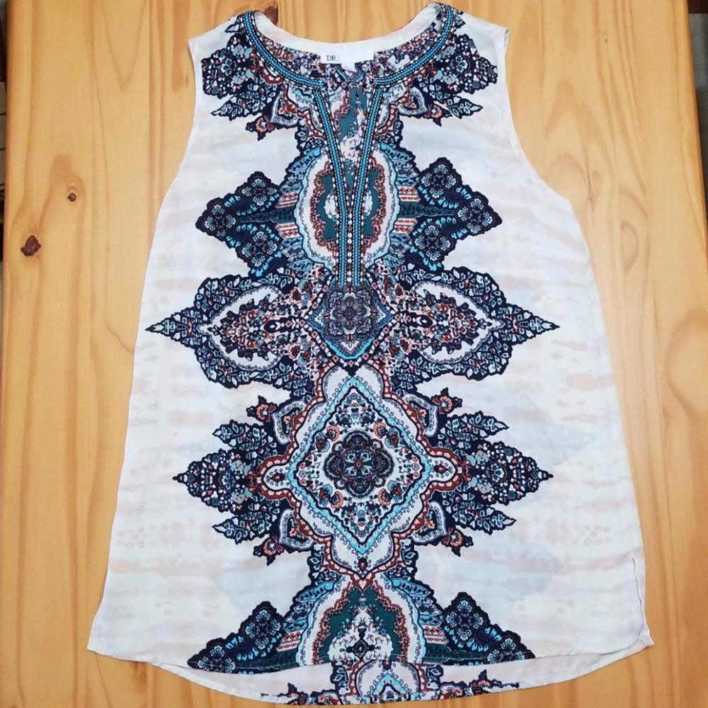 DR2 Sheer Cream & Navy Shell